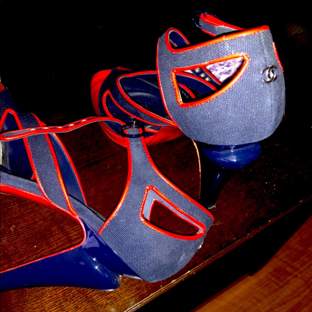 Chanel high heel shoes , size 10.